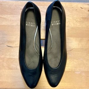 Stuart Weizman Almond toe wedges black size 7.5
